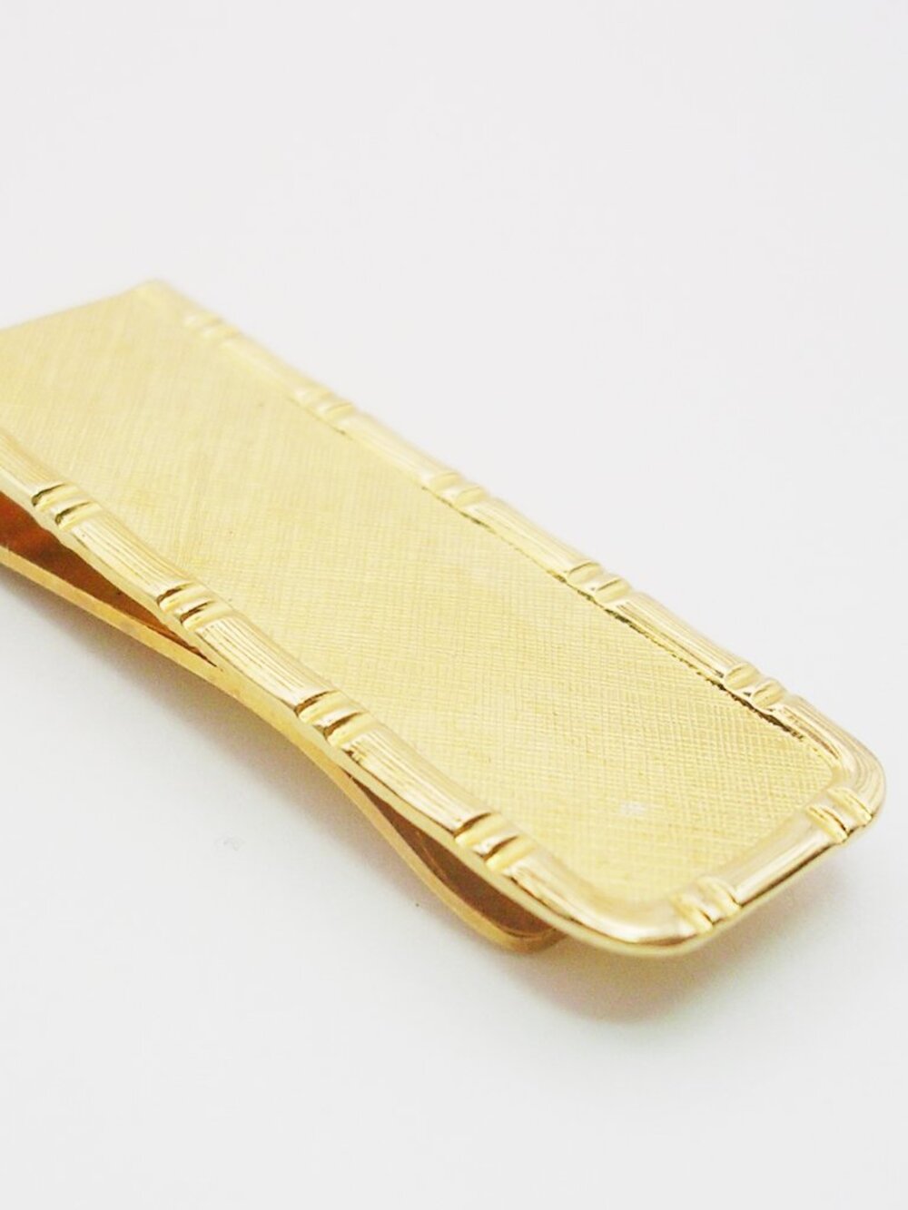 Vintage Money Clip Banknote Holder gold tone
